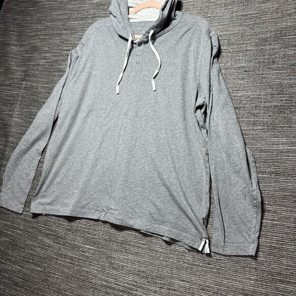 Robert Barakett CARL LS Hoodie Men's 2XL Gray Pullover 3 Button - Picture 4 of 12